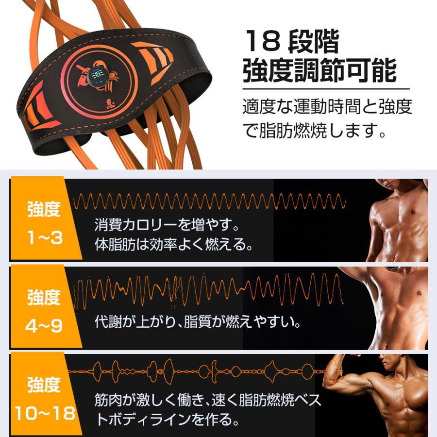 腹筋ベルト EMS 消耗ジェルシート不要 6種類モード 18段階強度 腹筋ベルト EMS 消耗ジェルシート不要 6種類モード 18段階強度