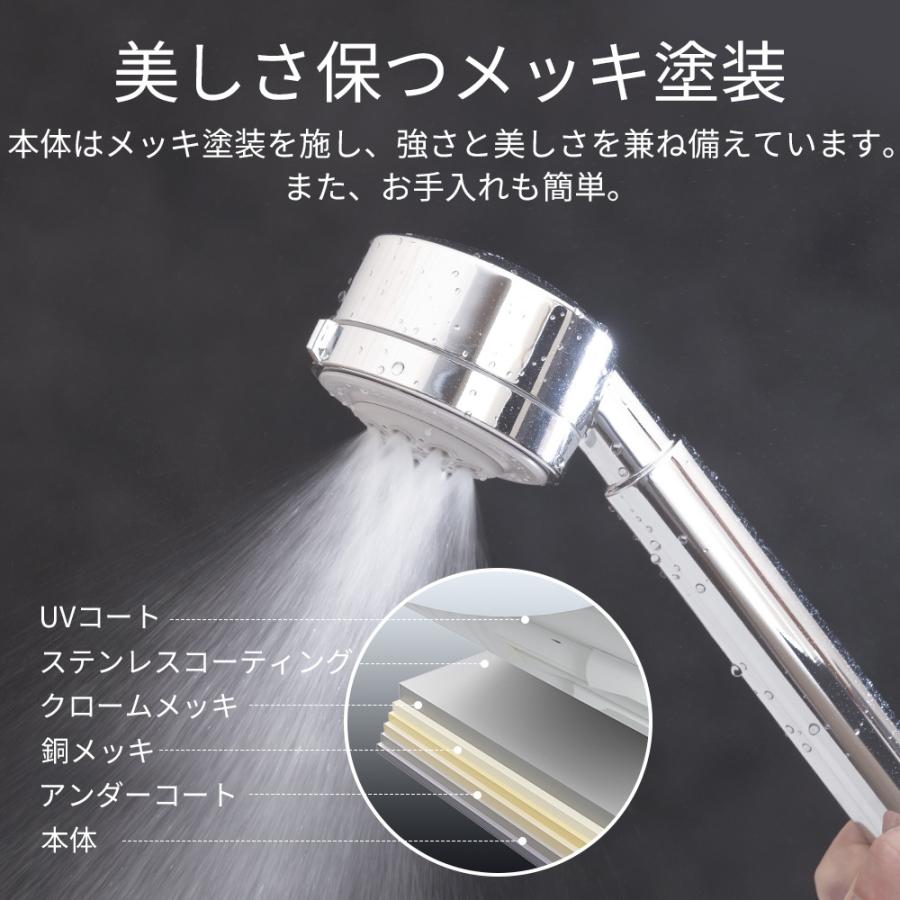 シャワーヘッド 2億5000万個 ナノバブル 65％節水 3段階モード