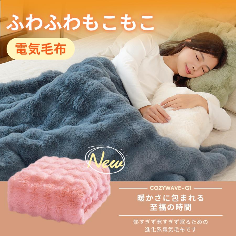 電気毛布 10段階調温 ふわとろ毛布 掛け敷き兼用 電気ブランケット
