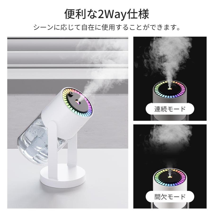 Geekin 超音波式加湿器 X08 360°回転 280ml 車載可能 持ち運び 360