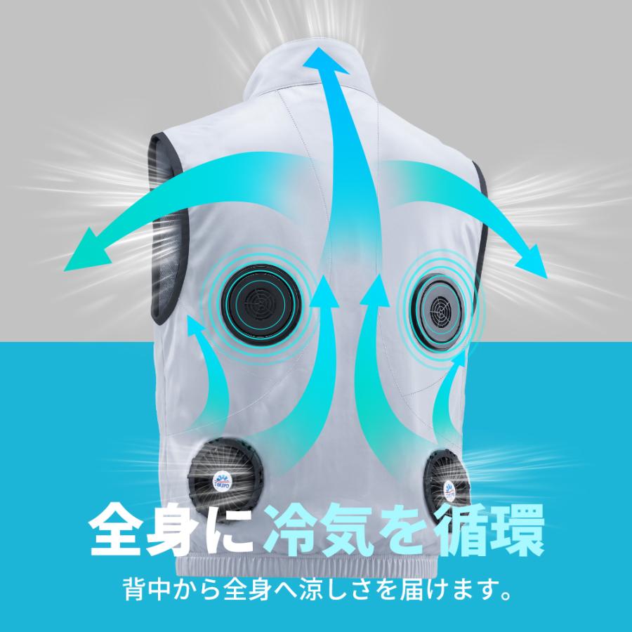 TAKUYO 「着るだけで-20℃」空調ウェア バッテリー ファンセット 冷却