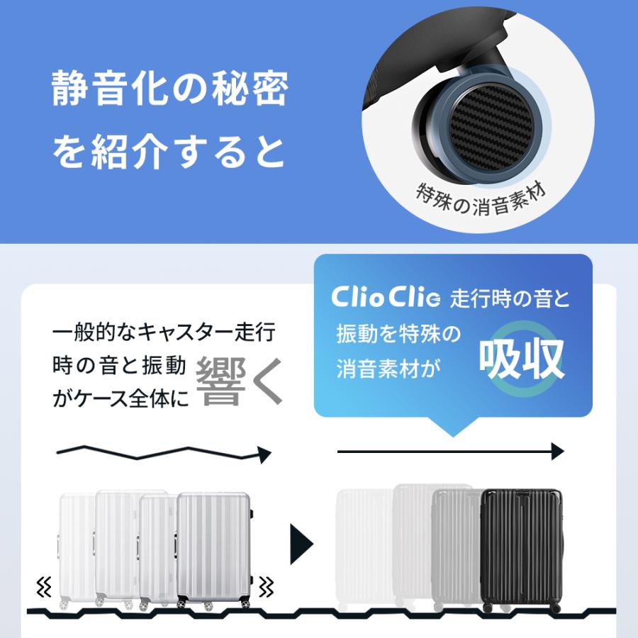 ClioClio スーツケース Tabi-012 Mサイズ TSAロック 2重コイル