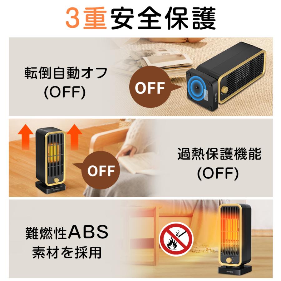 Revave セラミックヒーター セラミックファンヒーター 2秒速暖 12畳