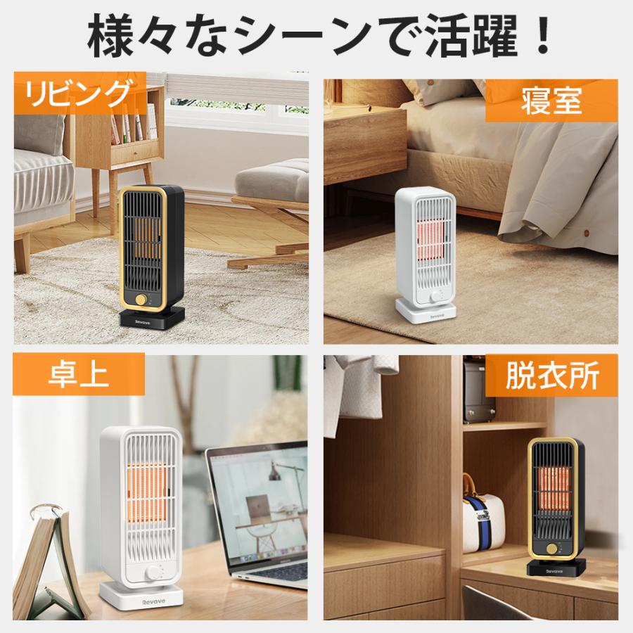 ヒーター 小型 セラミックヒーター ファンヒーター 1秒速暖 3段階風量設定 セラミックヒーター 小型 ファンヒーター 首振り 卓上 即暖 足元