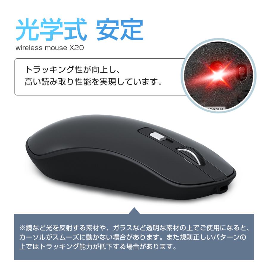 ワイヤレスマウス 静音 マウス USB充電式 ワイヤレス 2.4GHz