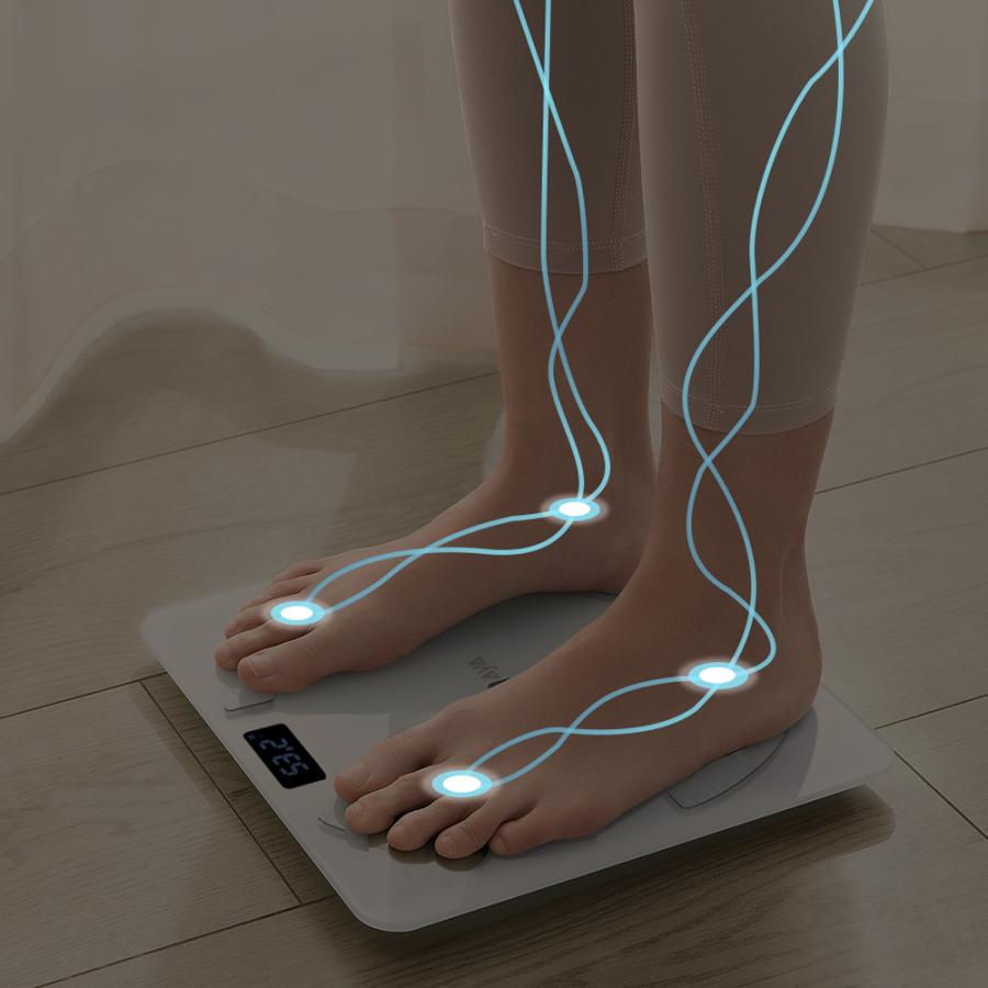 Bluetooth 体重計 BIA技術 体組成計 高精度 USB充電式 体脂肪計