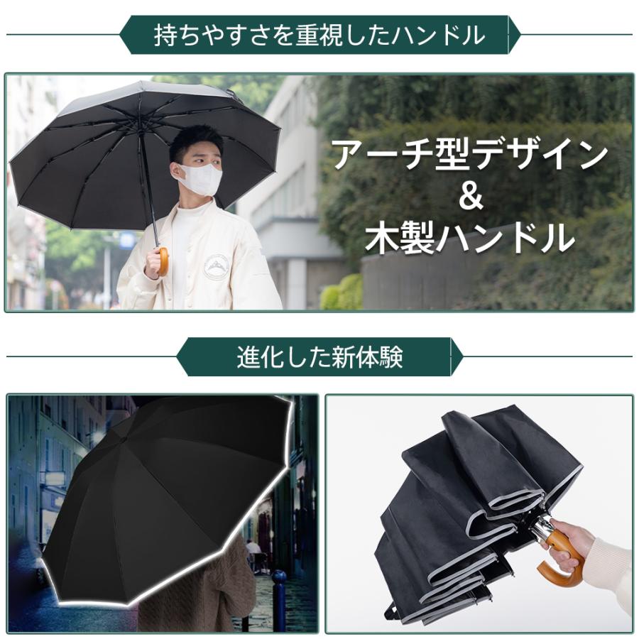 折りたたみ傘 自動開閉 メンズ レディース 晴雨兼用 吸水収納袋付き 傘