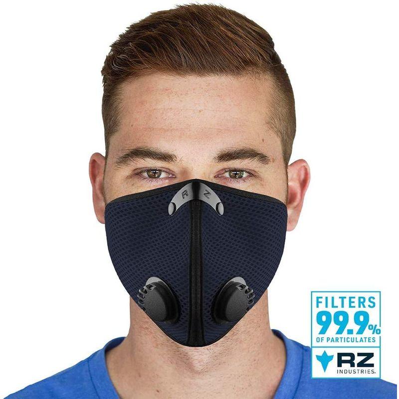 こうたおショップRZ Mask M2 メッシュ XLサイズ 建築用 空気ろ過 99.9%有効カーボンフィルター付き 木工用 顔保護 ダストマスク  ネイビー マスク | emotionelle-erste-hilfe.org