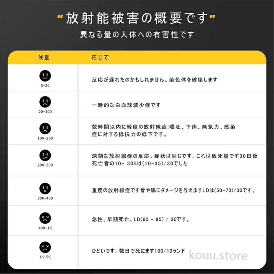 放射線測定器 ガイガーカウンター 日本監製 日本語表示 核放射線検出器 核放射能汚染 検出器 高精度 高感度 β線/γ線/X線測定 放射線量計 テスター 新入荷｜kouu｜03