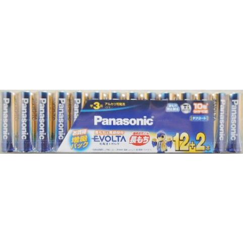 Panasonic 単3形 乾電池 EVOLTA エボルタ 14本パック（７０個 Panasonic（パナソニック） エボルタ アルカリ乾電池 単3形14本