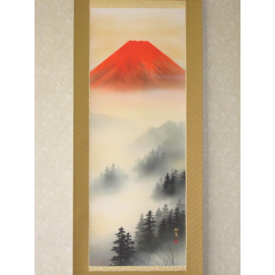 掛け軸　富士　小野 翠香. 掛け軸 掛軸 赤富士 萩原緑翠 (特殊工芸作品・新品) : 掛け軸の専門店