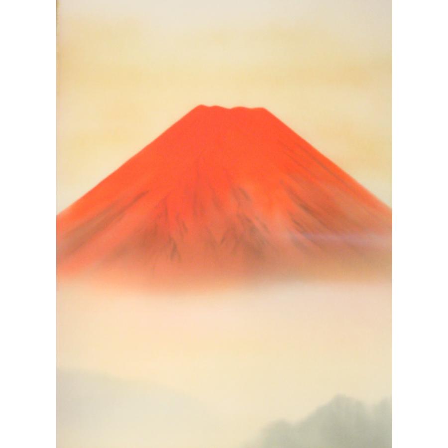 掛け軸 掛軸 赤富士 萩原緑翠 (特殊工芸作品・新品) : 掛け軸の専門店