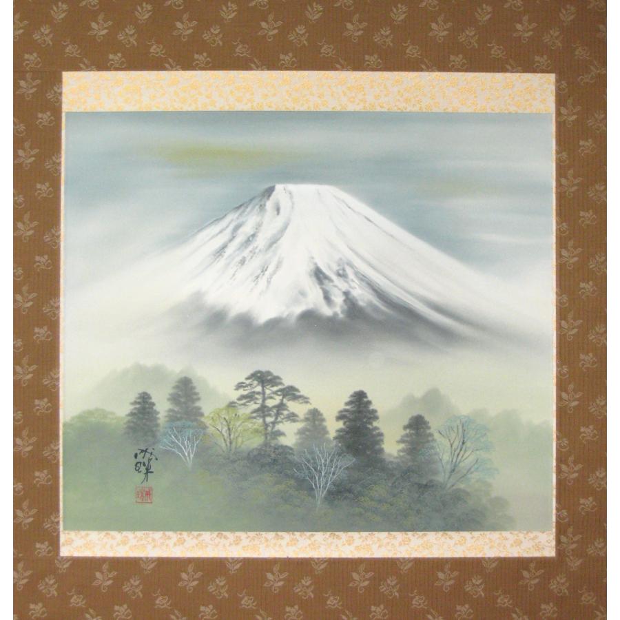 掛け軸 掛軸 富峰風景(富士山) 成瑞 (真筆・中古) 共箱・タトウ 掛け軸 掛軸 富峰風景(富士山) 成瑞 (真筆・中古) 共箱・タトウ