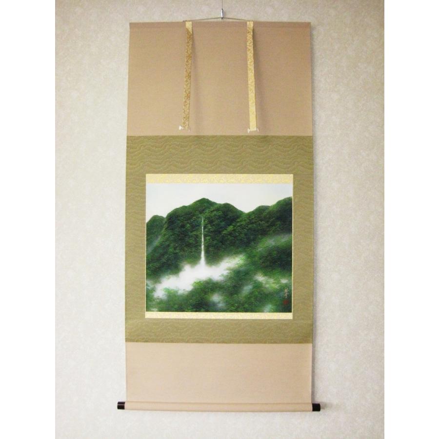 藤田泰泉筆 松竹梅鶴亀図 掛け軸