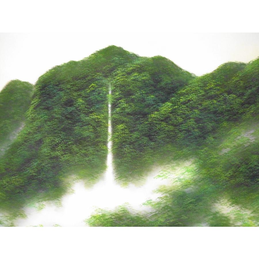 掛け軸 掛軸 青緑山水 稲垣雅彦 （真作・新品） 尺八横 : 掛け軸の専門