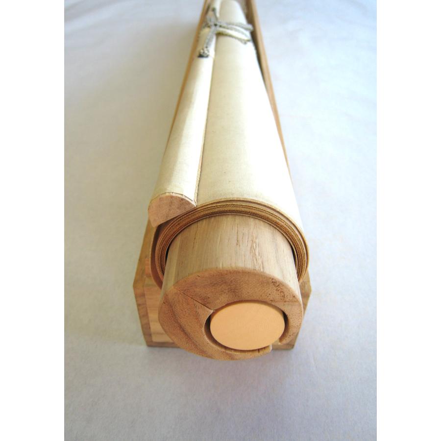 掛け軸 掛軸 水墨山湖 川村憲邦 (真筆・中古) 太巻・共箱・二