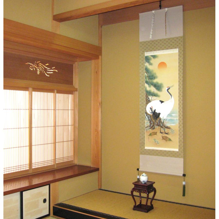 掛け軸 掛軸 松竹梅鶴亀 北川晃道 (真作・新品) : 掛け軸の専門店 香遊