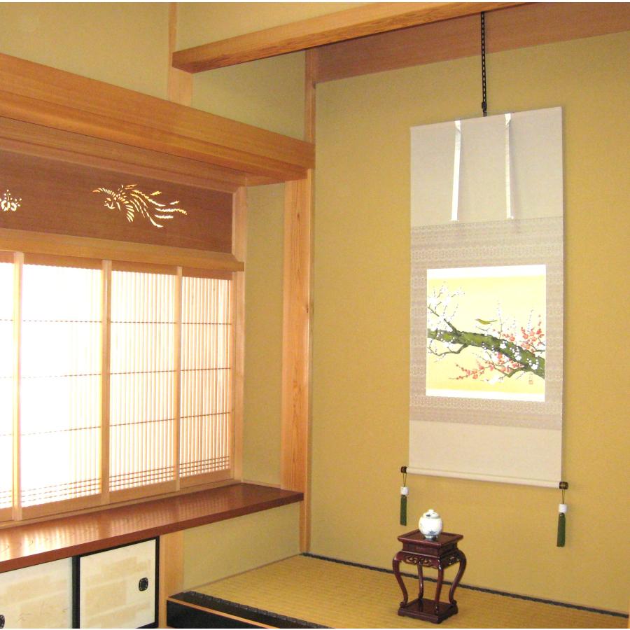 川島正行 水墨山水 四尺五寸（横幅139cm 縦48cm）春の到来 雪解け水