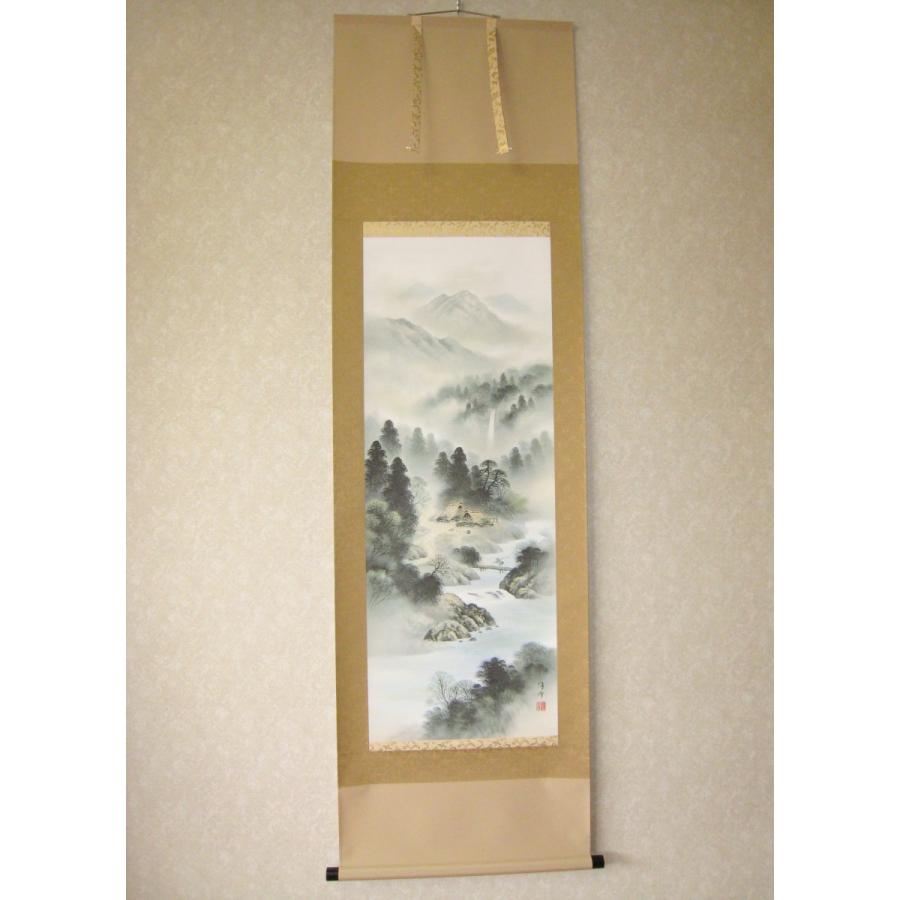 掛け軸 掛軸 開運四神山水 中島洋介 (特殊工芸作品・新品)