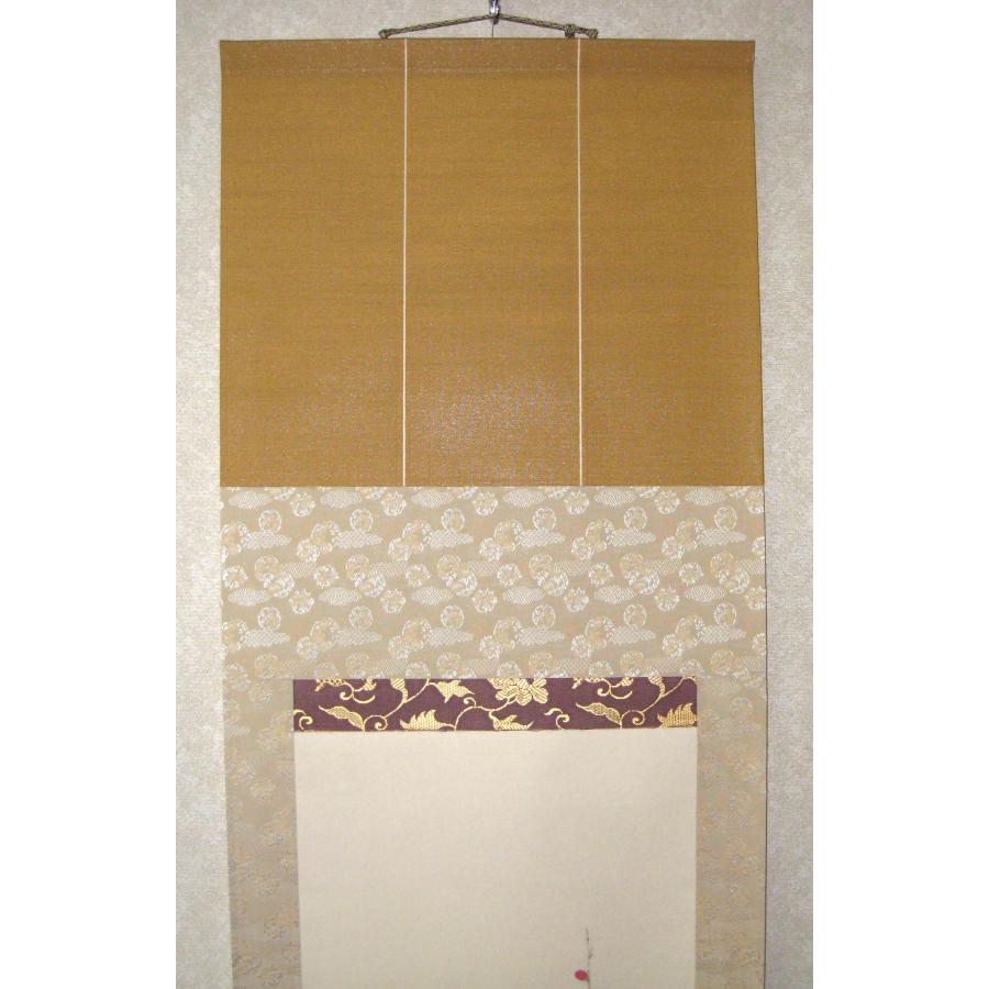 掛け軸 掛軸 紅梅に鴬 藤田春穂 (真筆・新品) 九寸立 共箱・タトウ箱付
