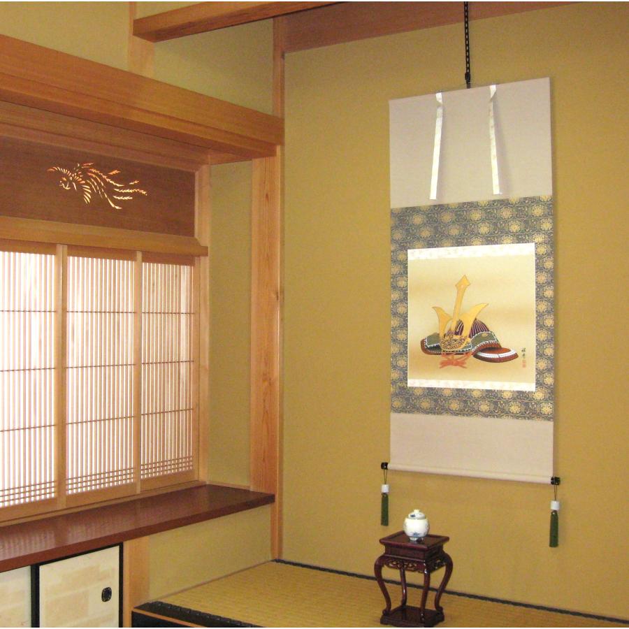 掛け軸 掛軸 兜(かぶと) 宮川雅秀 (真作・新品) 尺八横 : 掛け軸 掛け軸 掛軸 兜(かぶと) 宮川雅秀 (真作・新品) 尺八横 : 掛け軸