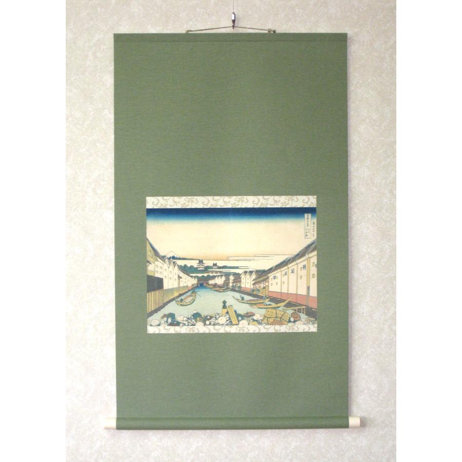掛け軸 掛軸 富岳三十六景 江戸 日本橋◇葛飾北斎 （工芸作品・新品