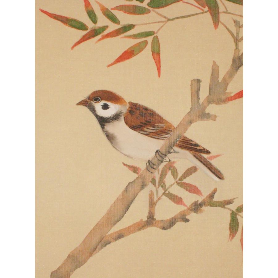 掛け軸 掛軸 南天に雀 石原章堂 (真作・新品) : 掛け軸の専門店