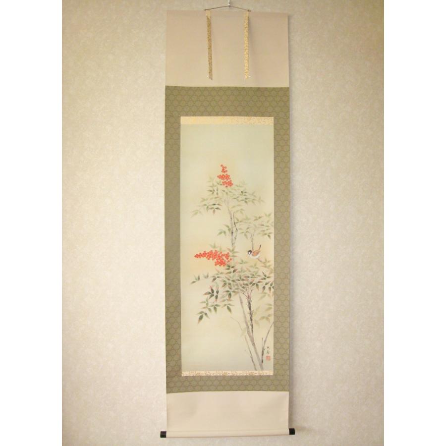 掛け軸 掛軸 南天 石田大寿 (特殊工芸作品・新品) : 掛け軸の専門店 香