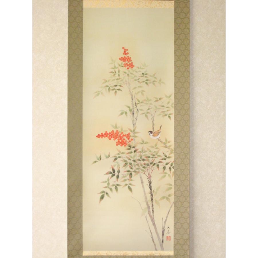 掛け軸 掛軸 南天 石田大寿 (特殊工芸作品・新品) : 掛け軸の専門店 香