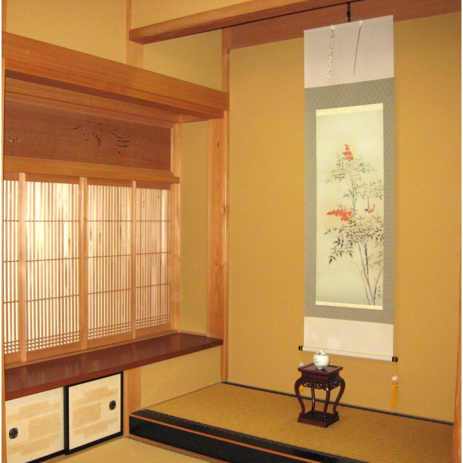 掛け軸 掛軸 南天 石田大寿 (特殊工芸作品・新品) : 掛け軸の専門店 香