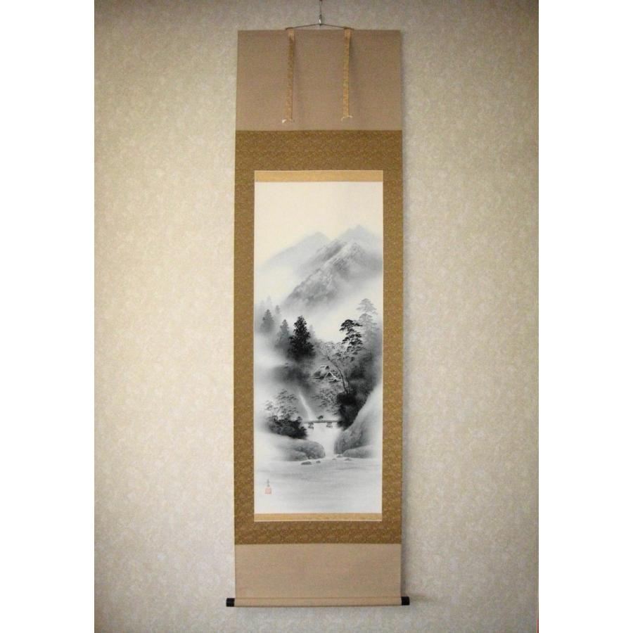 掛け軸 掛軸 水墨山水 中野長春 （真作・新品） : 掛け軸の専門店 香遊