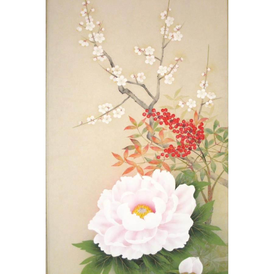 掛け軸 掛軸 四季花 鈴木優莉 (真作・新品) 太巻 : 掛け軸の専門店 香 