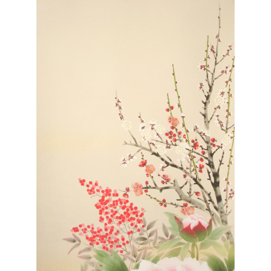 掛け軸 掛軸 四季花 中村正春 (特殊工芸作品・新品) : 掛け軸の 掛け軸 掛軸 四季花 中村正春 (特殊工芸作品・新品) : 掛け軸の
