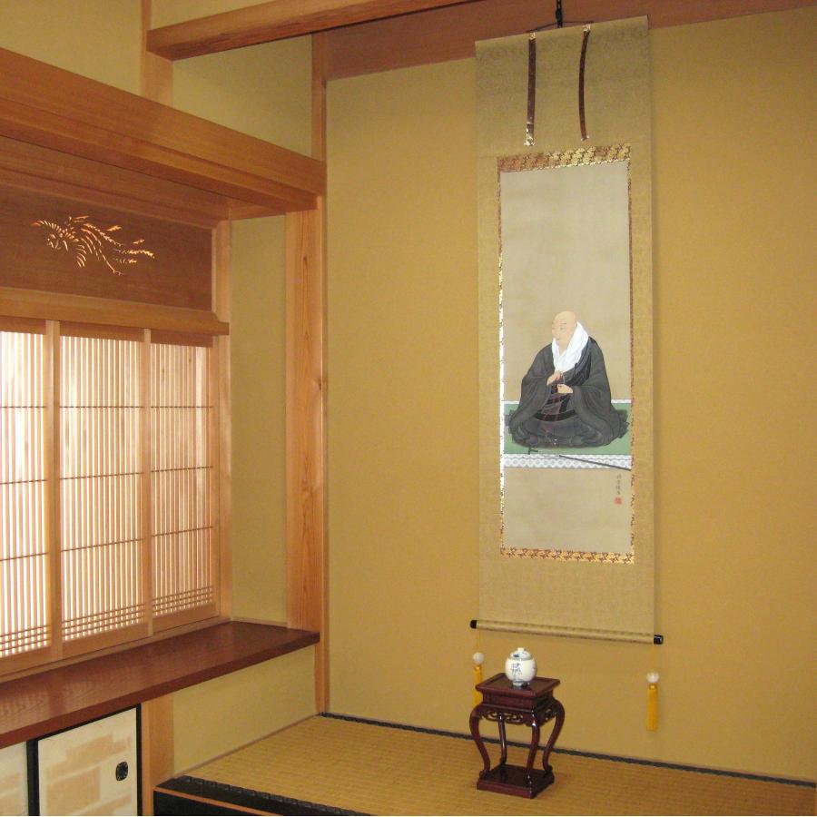 掛軸 親鸞聖人御影 【すいか】 佐々将吉 (特殊工芸作品・新品)
