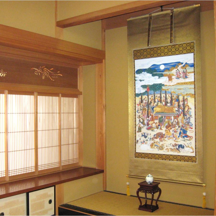 掛け軸 掛軸 釈迦涅槃之図 (工芸作品・新品) 三尺立 : 掛け軸の専門店