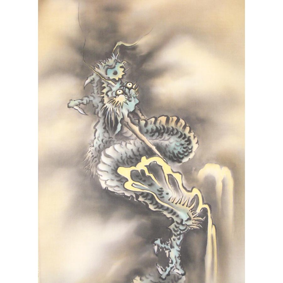 掛け軸(昇龍) 掛け軸 掛軸 昇龍 伊藤義彦 (特殊工芸作品・新品) : 掛け軸の