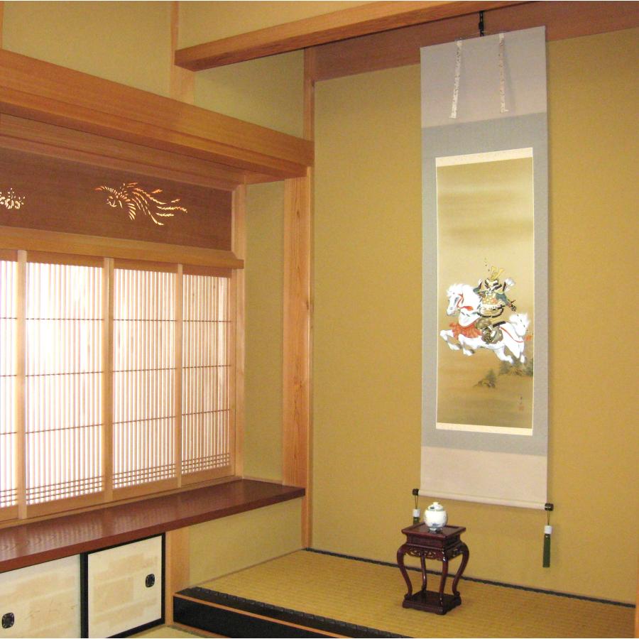 掛け軸 掛軸 武者 滝山玉泉 (真作・新品) : 掛け軸の専門店 香遊