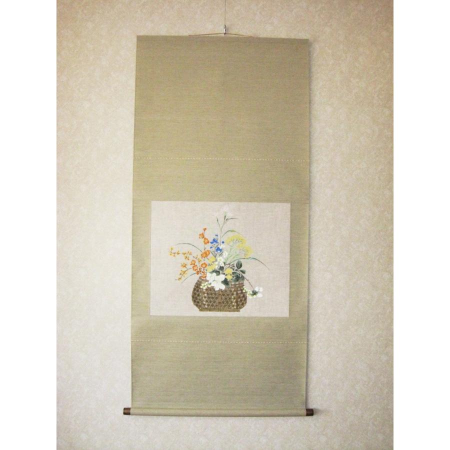 掛け軸 掛軸 花籠 高木硯山 (真作・新品) 尺八横 : 掛け軸の専門店 香