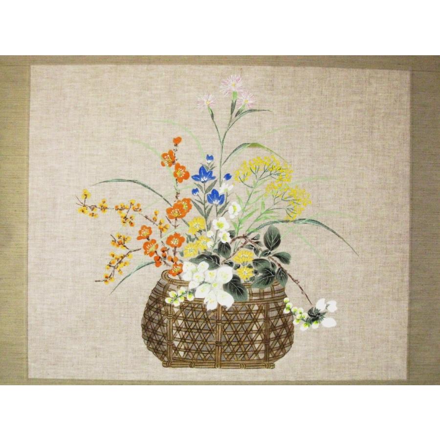 掛け軸 掛軸 花籠 高木硯山 (真作・新品) 尺八横 : 掛け軸の専門店 香