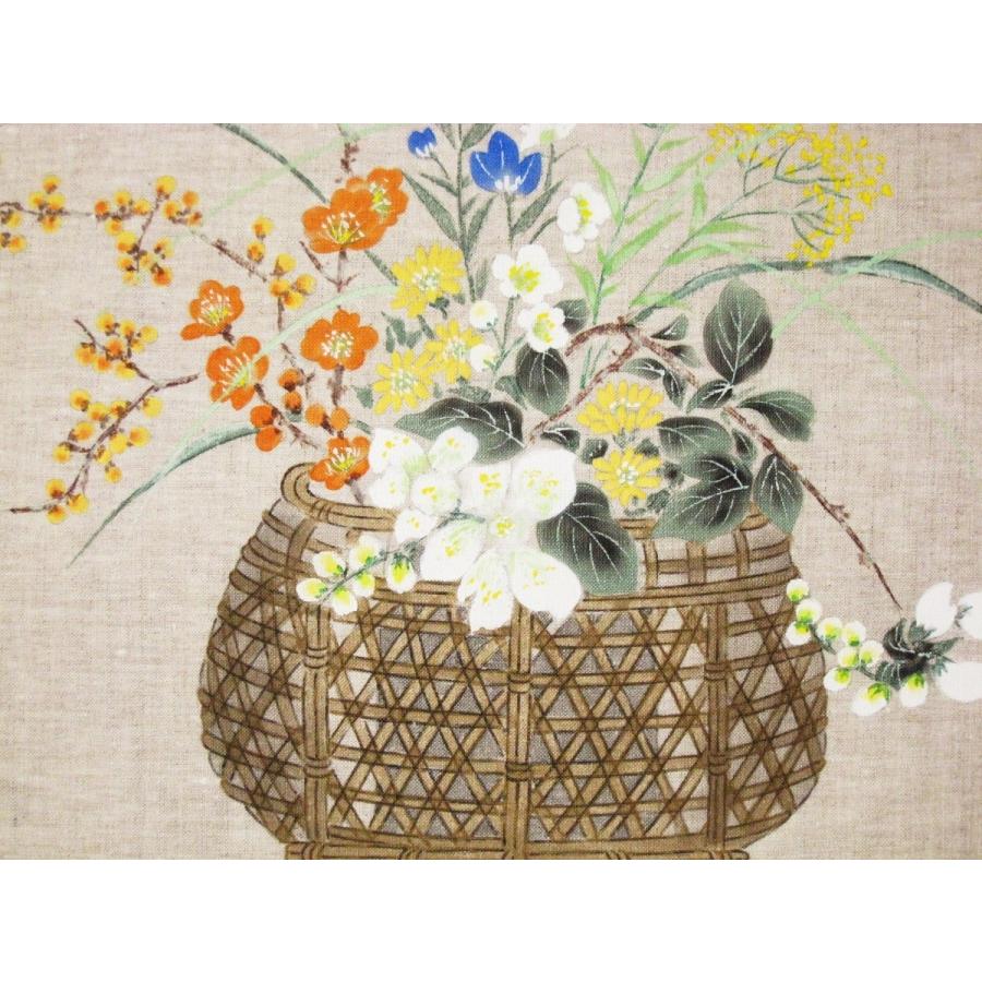 掛け軸 掛軸 花籠 高木硯山 (真作・新品) 尺八横 : 掛け軸の専門店 香