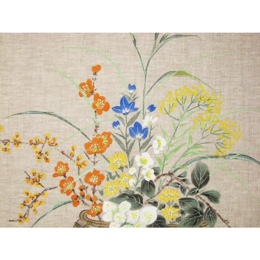 掛け軸 掛軸 花籠 高木硯山 (真作・新品) 尺八横 : 掛け軸の専門店 香