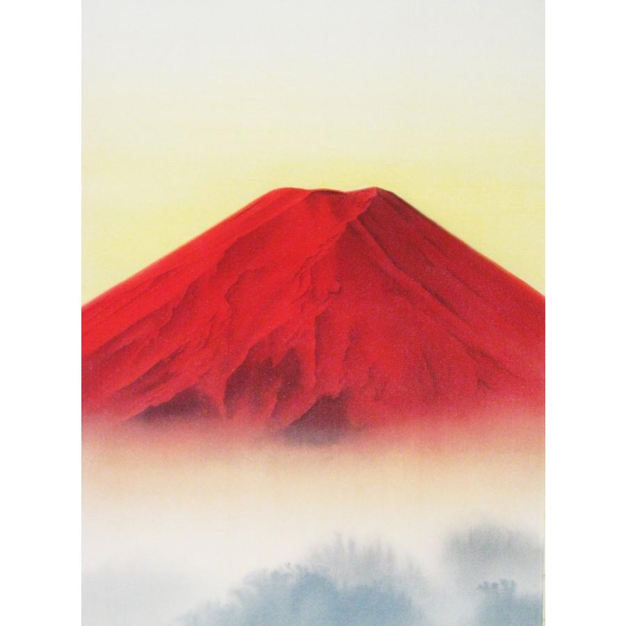 掛け軸 掛軸 赤富士山水 高橋長流 (真作・新品) : 掛け軸の専門店 香遊 