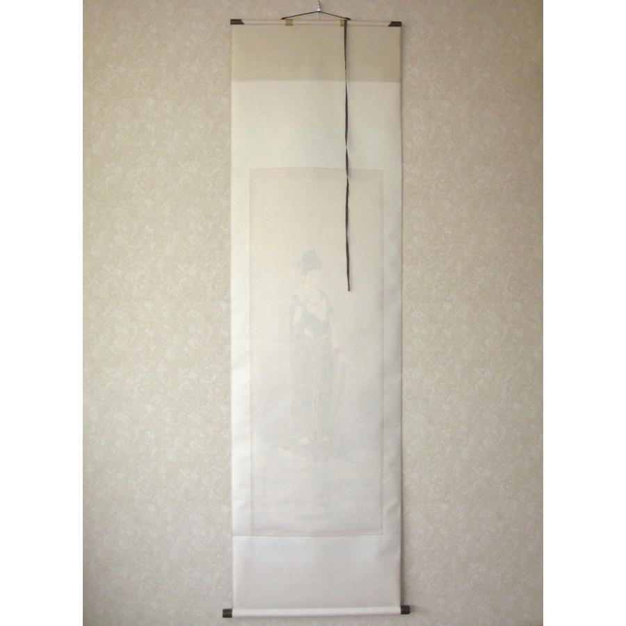 掛け軸 掛軸 雲上観音 野口弧堂 (真作・中古) 共箱・タトウ箱付