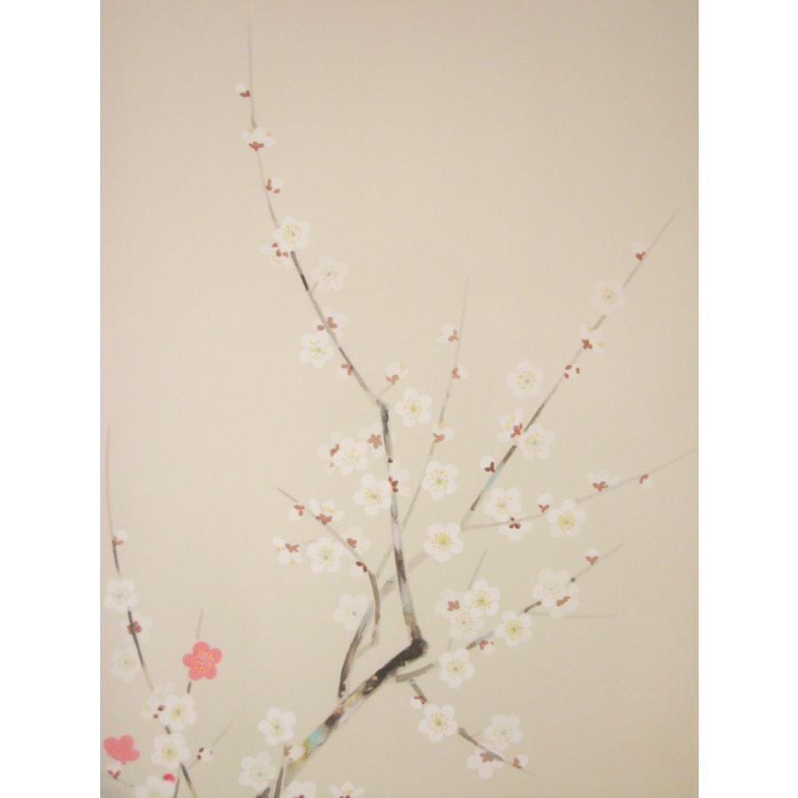掛け軸 掛軸 梅に鴬 田辺修二 (特殊工芸作品・新品)_2
