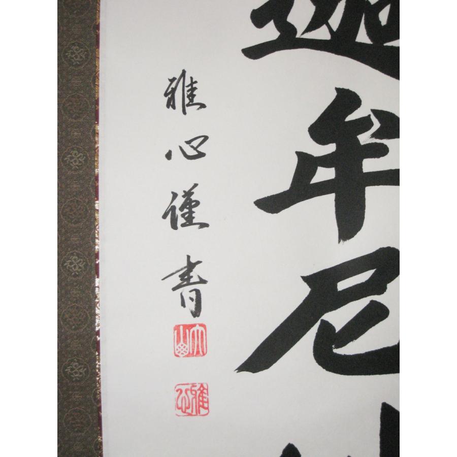 掛け軸 掛軸 釈迦名号・南無釈迦牟尼仏 渡辺雅心 ドンス佛表装 (真筆