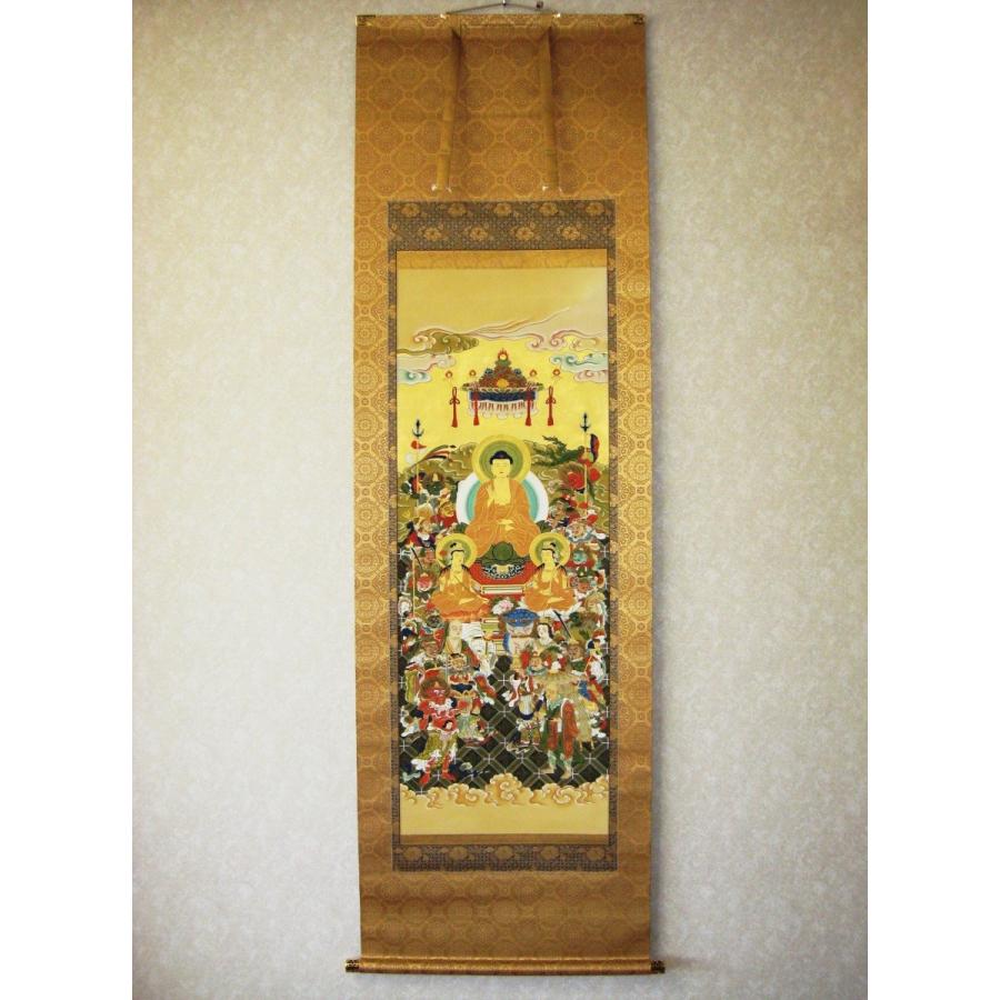 掛け軸 掛軸 十六善神 山越春紀 (真作・新品) 楽器、手芸、コレクション-掛け軸-美術、工芸品