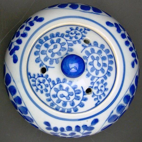蛸唐草模様 香炉 陶器 おしゃれ 昭和レトロ雑貨 昭和レトロ インテリア