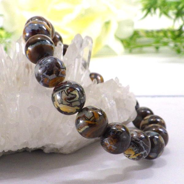 ボルダーオパール ブレスレット アイアンオパール パワーストーン