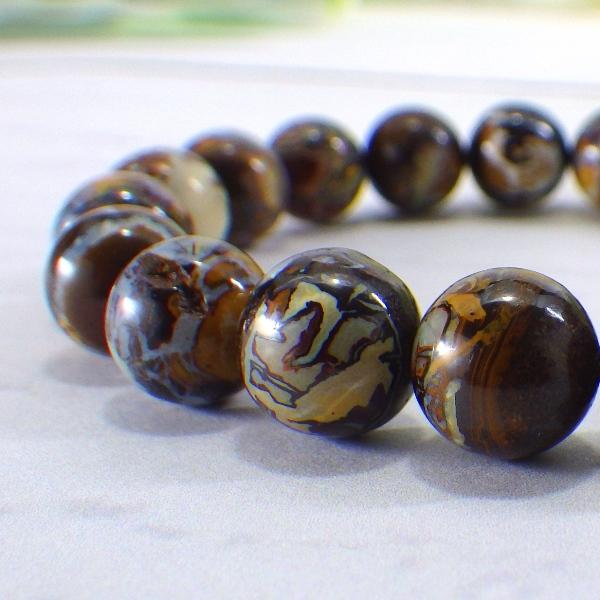 ボルダーオパール ブレスレット アイアンオパール パワーストーン