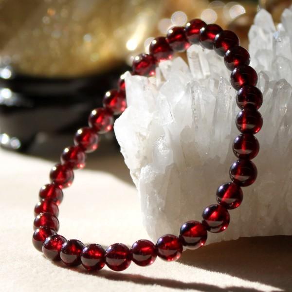 ガーネット ブレスレット 誕生石 恋愛 パワーストーン メンズ レディース 天然石ブレスレット 赤い石 開運グッズ 風水 2024 ( ガーネットブレスレット6mmAAA級 )